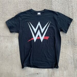 WWE Wrestling Logo T Shirt Mens Large Black Official Licensed Graphic Tee 2017